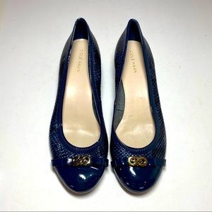 Cole Haan Navy wedge sz 8